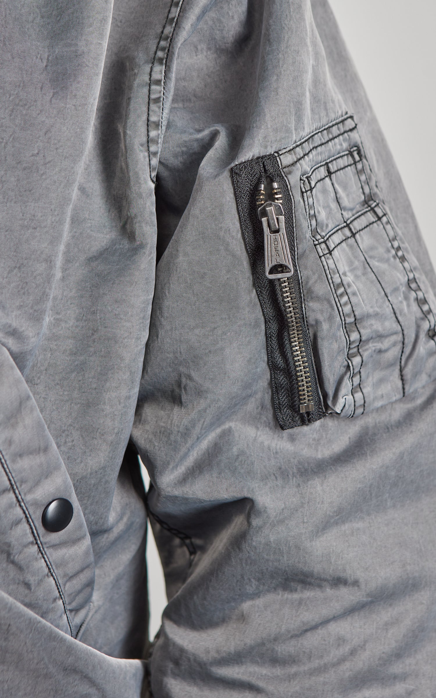 Houston Pigment Dyed Relax MA-1 Flight Jacket Black