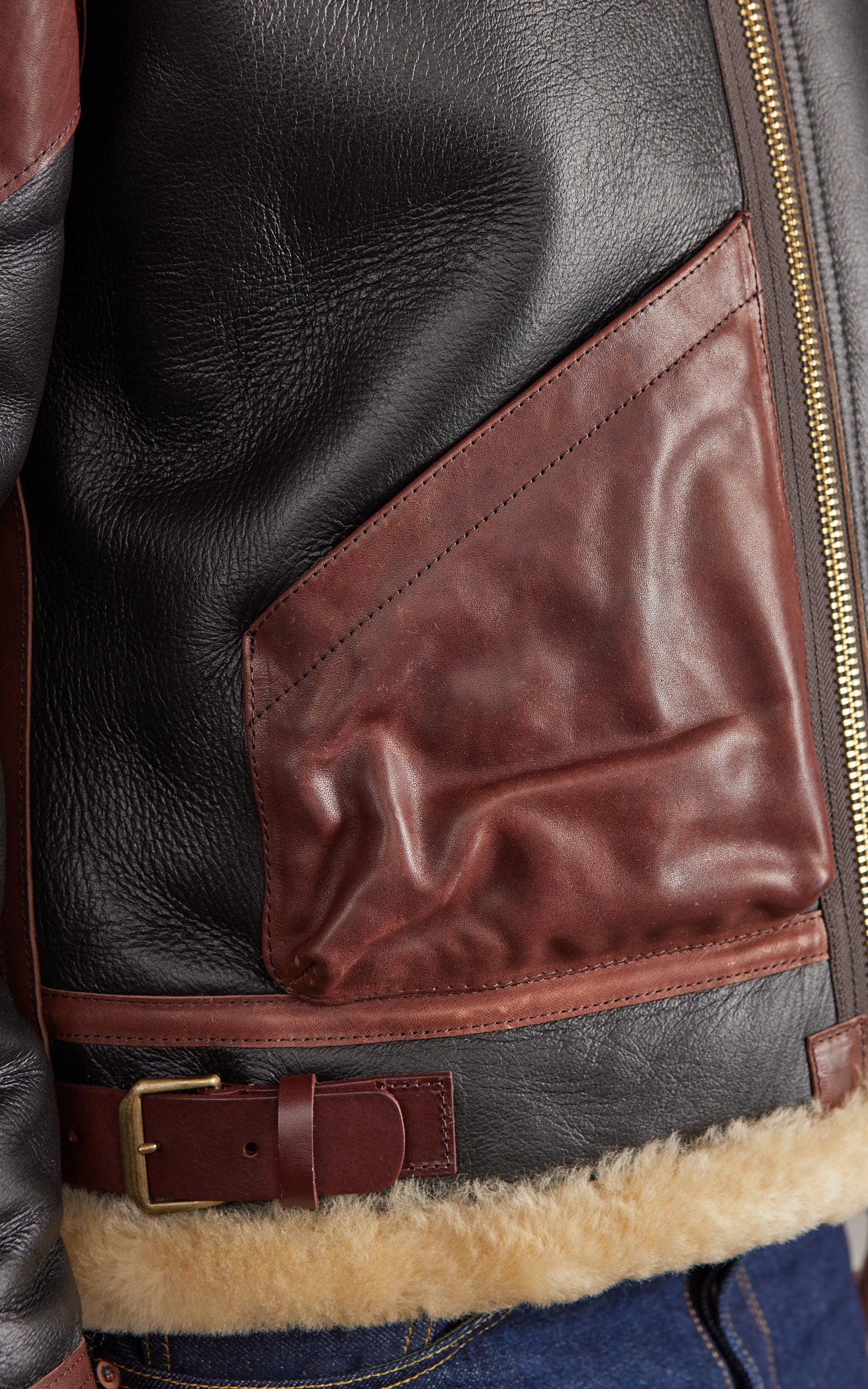 Houston Mouton B-3 1Pocket Flight Jacket Brown