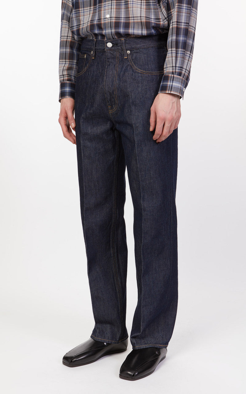 Auralee Hard Twist Denim 5P Pants Indigo