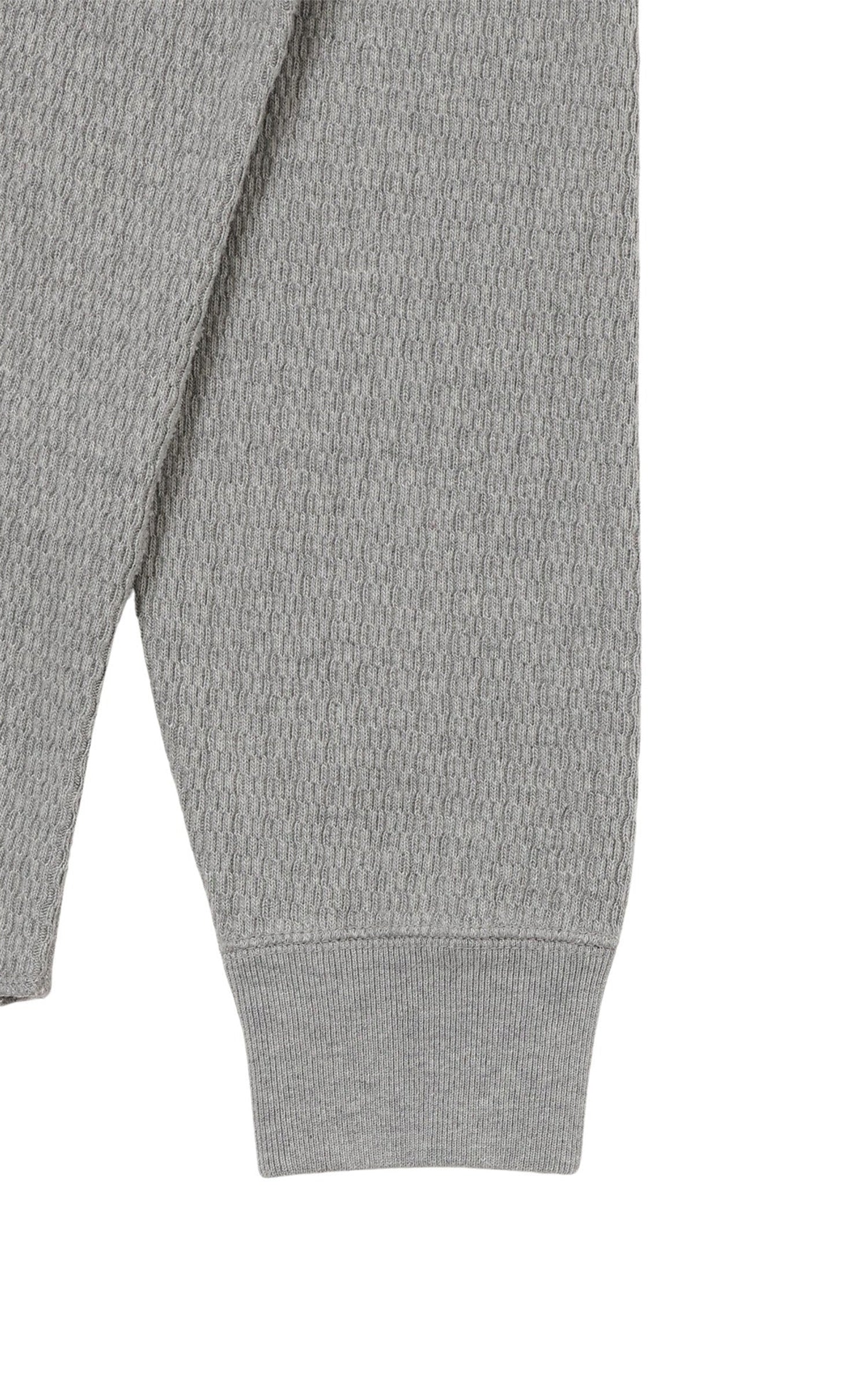 Wonder Looper Henley Cashmere Blend Honeycomb Heather Grey