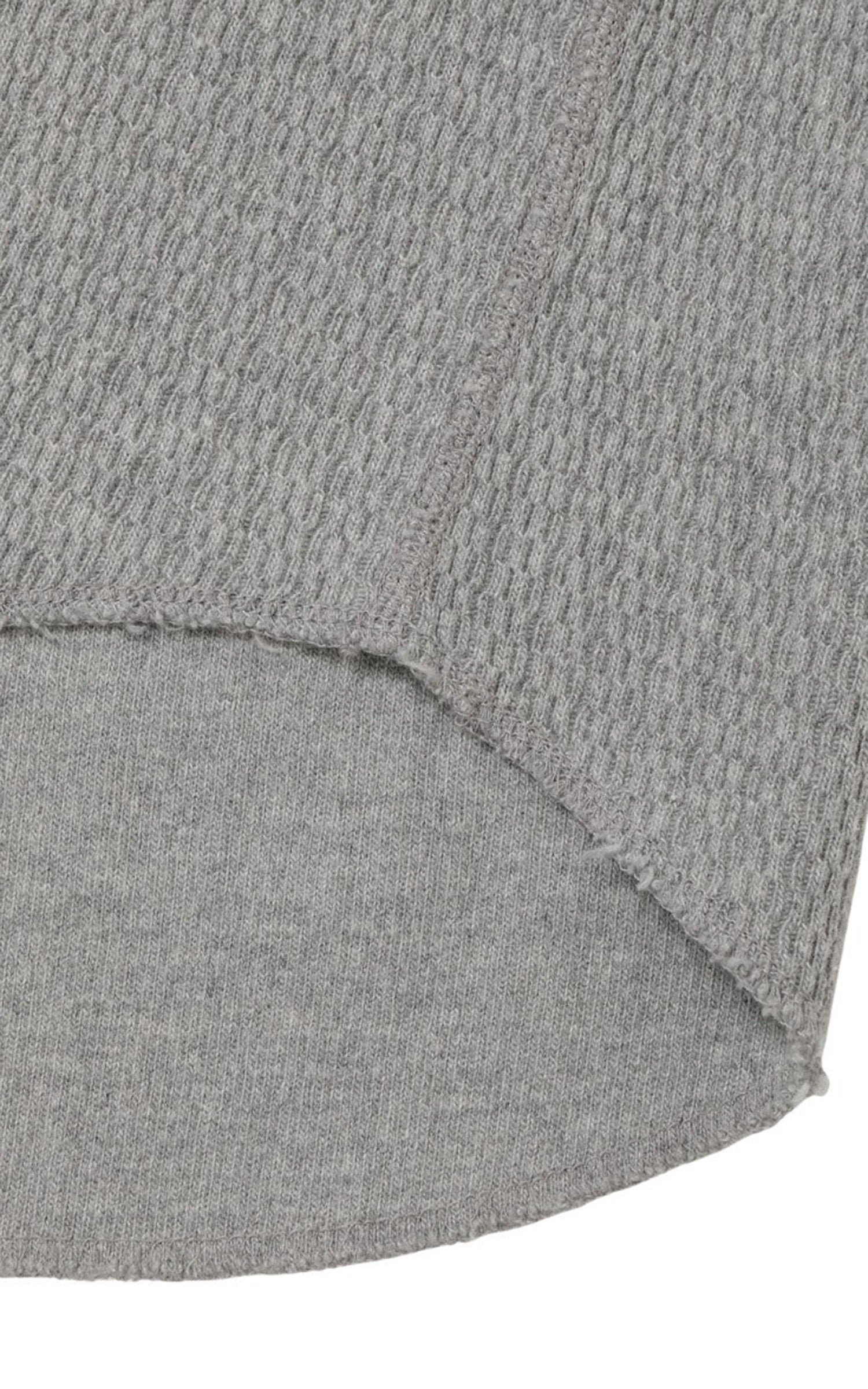 Wonder Looper Henley Cashmere Blend Honeycomb Heather Grey