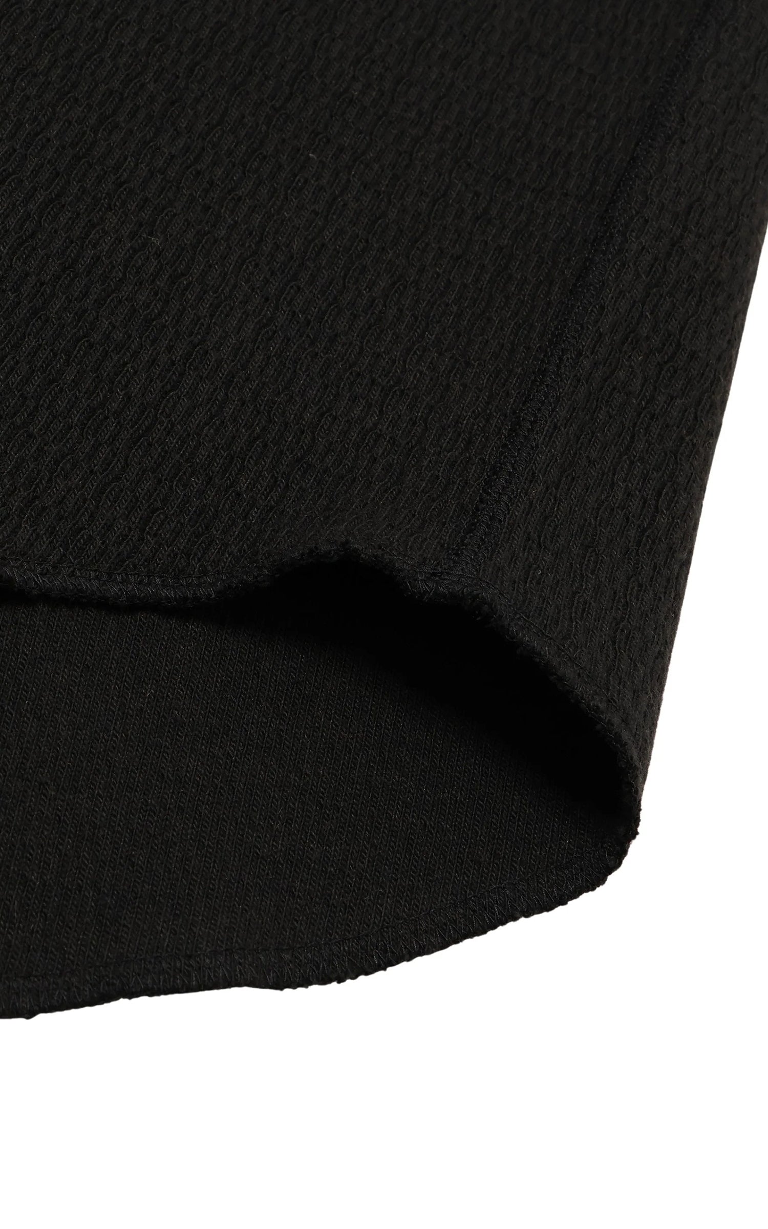 Wonder Looper Henley Cashmere Blend Honeycomb Sumi Black
