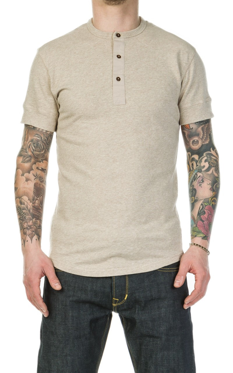 Pike Brothers 1927 Henley Shirt Short Sleeve Oatmeal