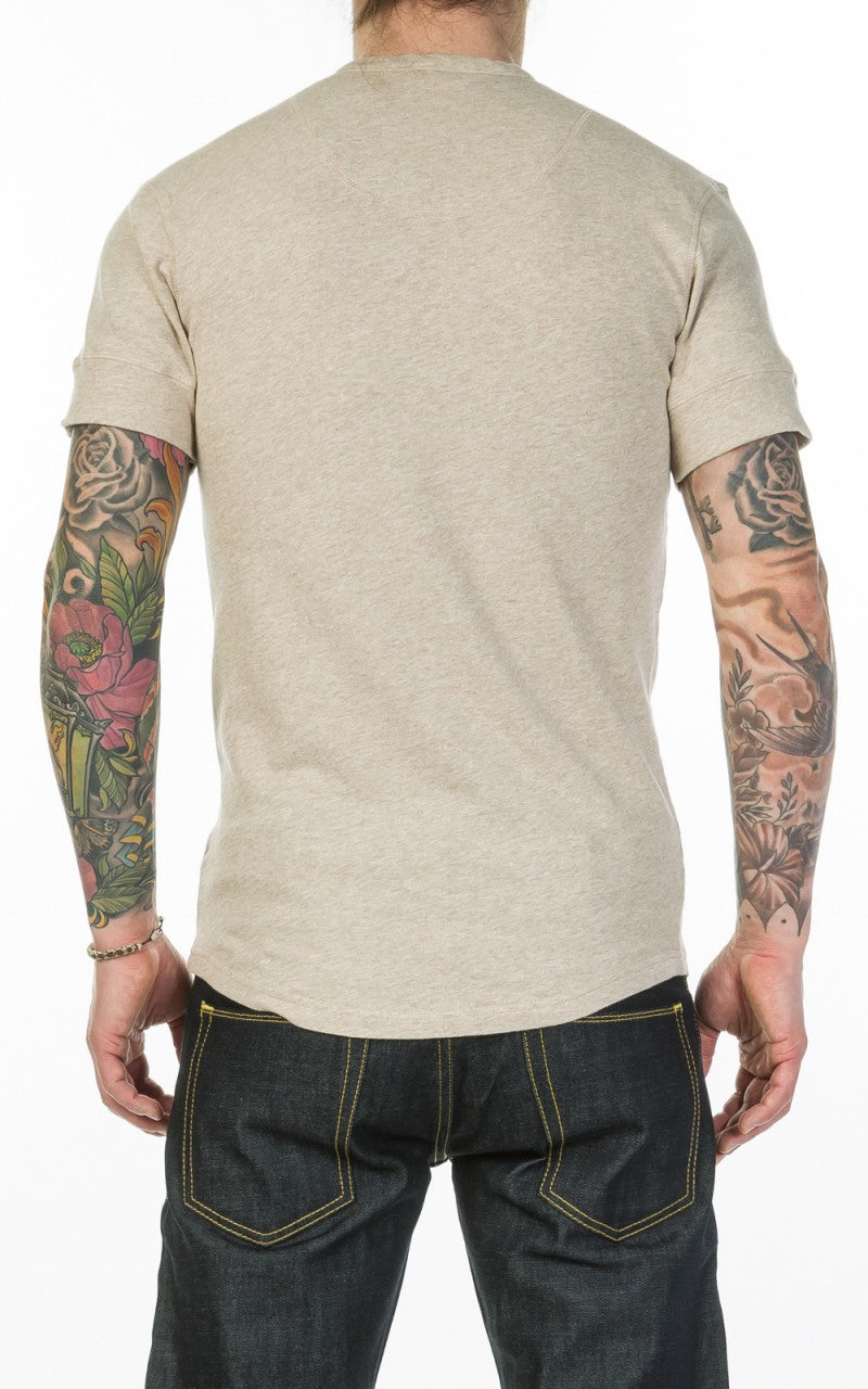 Pike Brothers 1927 Henley Shirt Short Sleeve Oatmeal