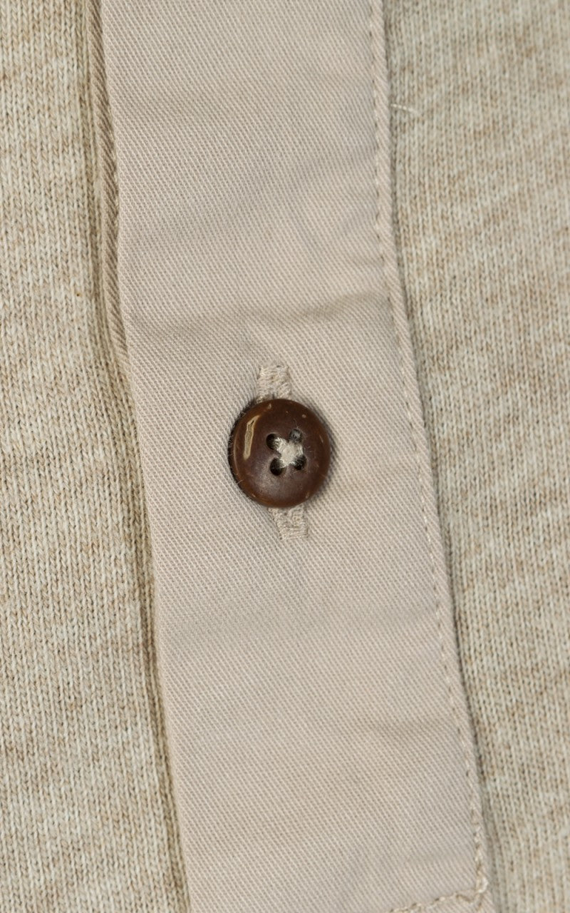 Pike Brothers 1927 Henley Shirt Short Sleeve Oatmeal