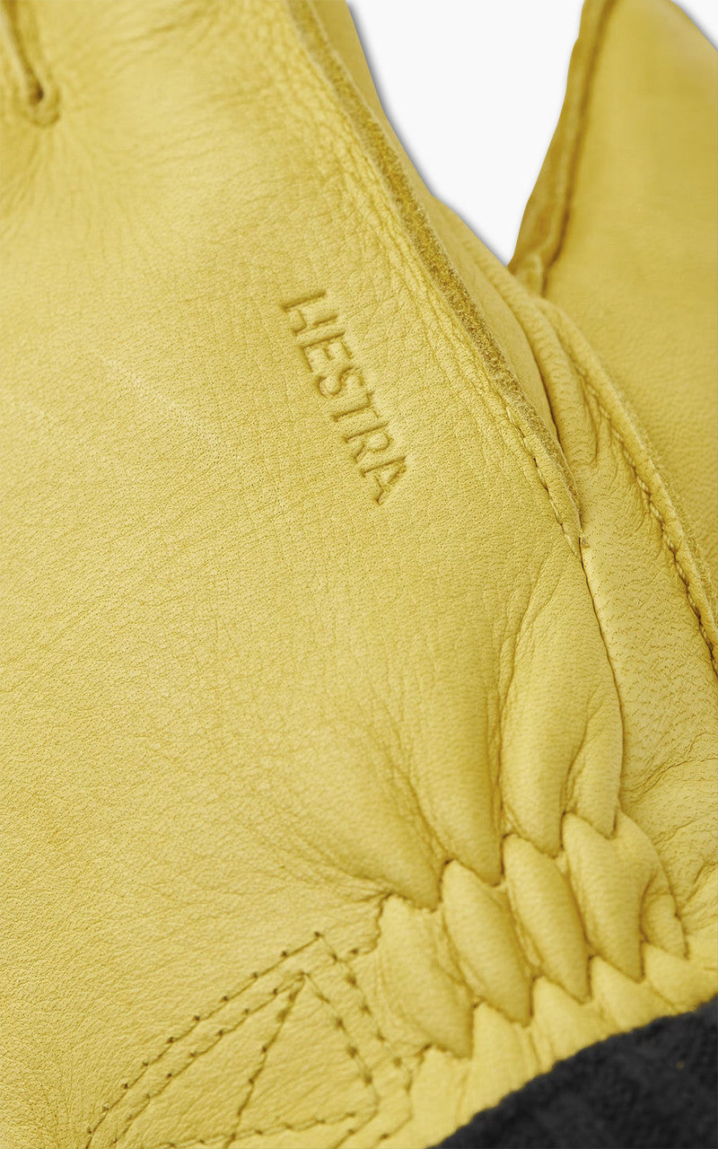 Hestra Deerskin Primaloft Rib Natural Yellow