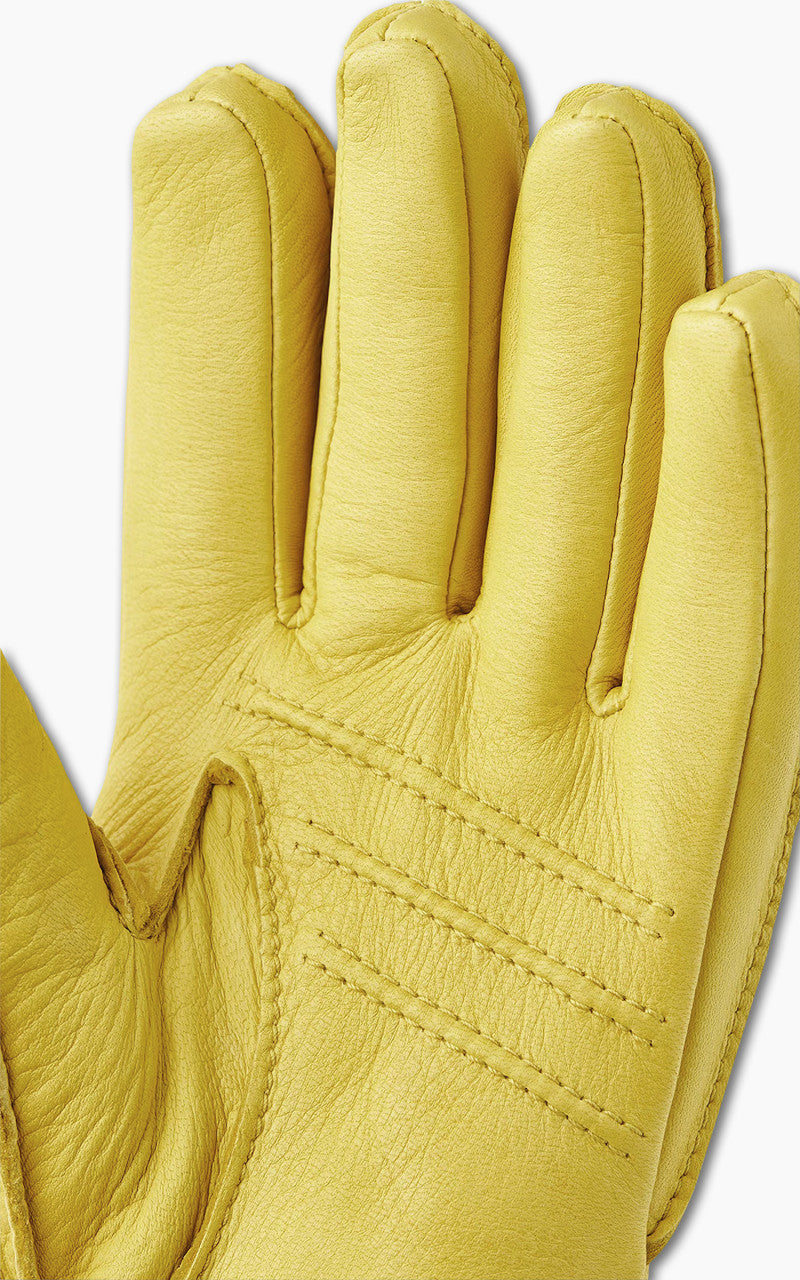 Hestra Deerskin Primaloft Rib Natural Yellow