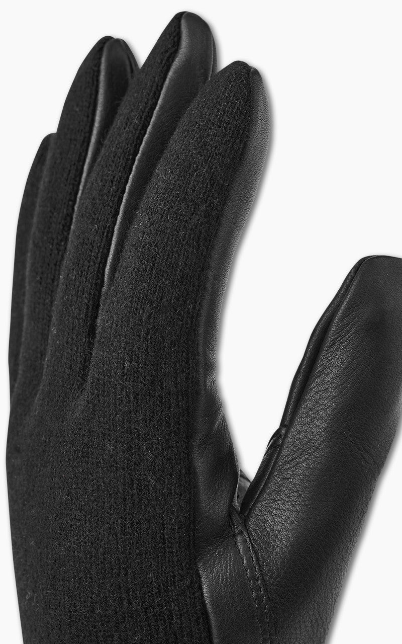 Hestra Deerskin Wool Tricot Black/Black