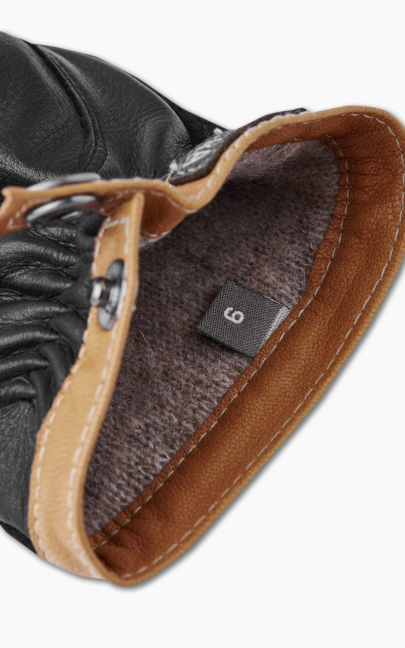 Hestra Deerskin Wool Tricot Black/Black