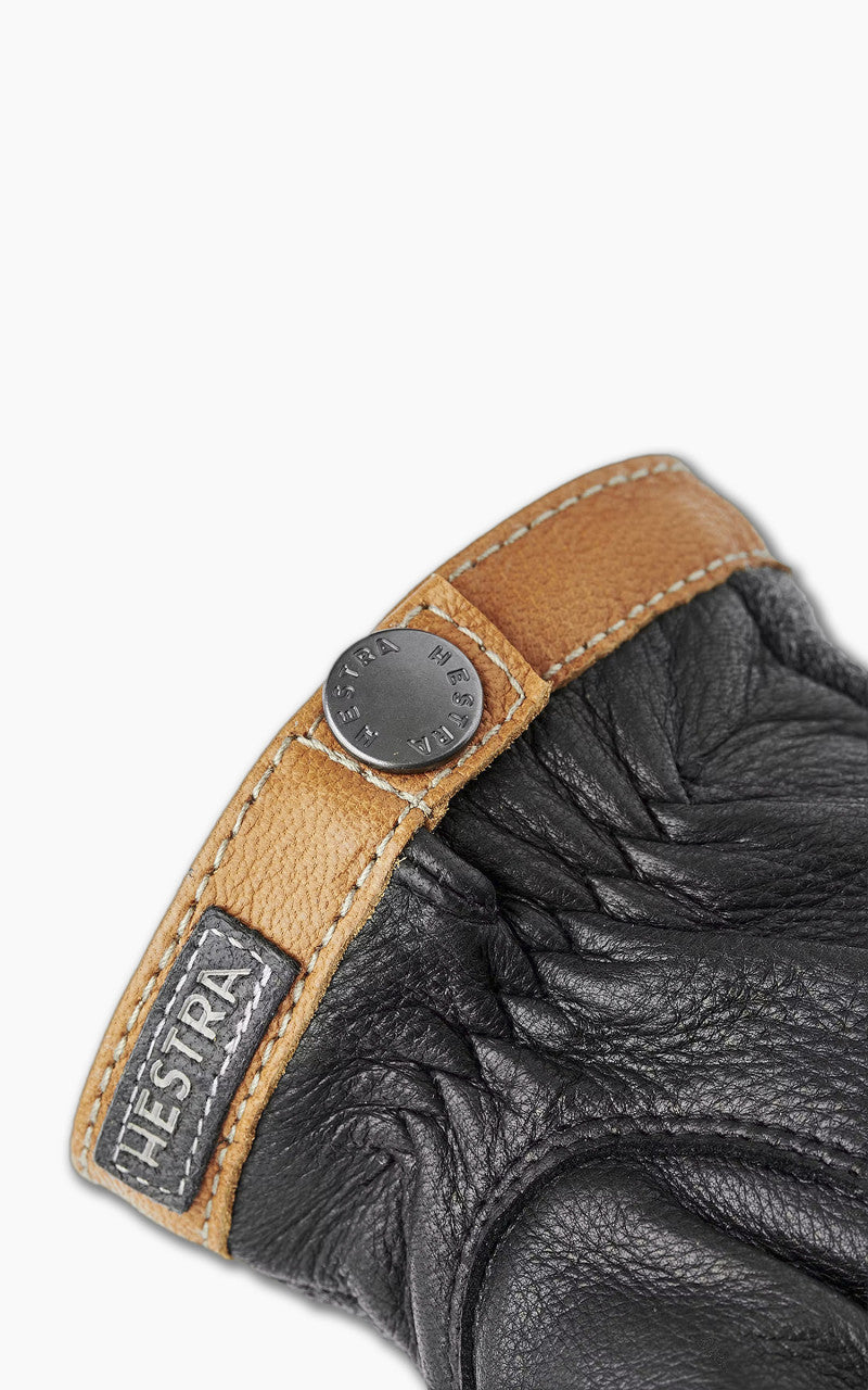 Hestra Deerskin Wool Tricot Charcoal/Black