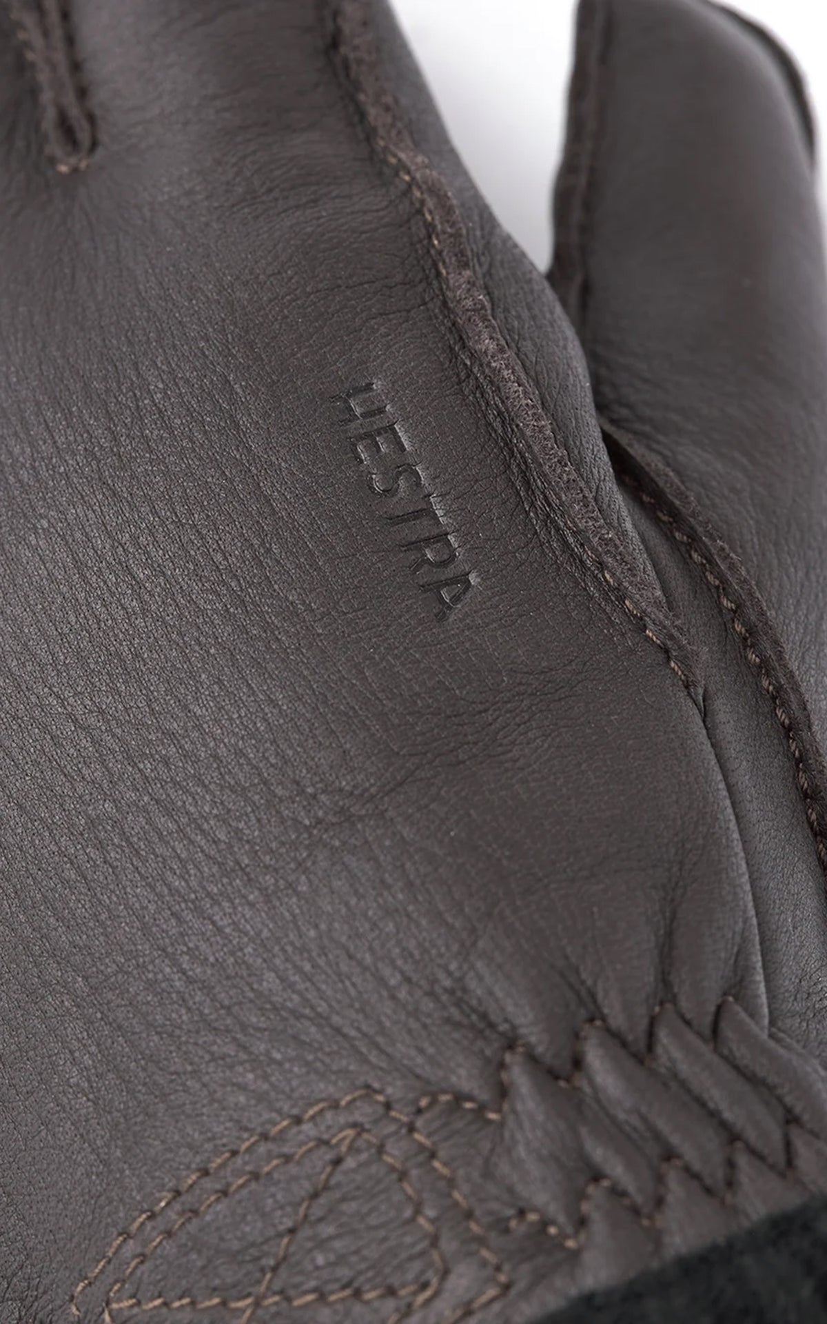 Hestra Deerskin Primaloft Rib Dark Brown