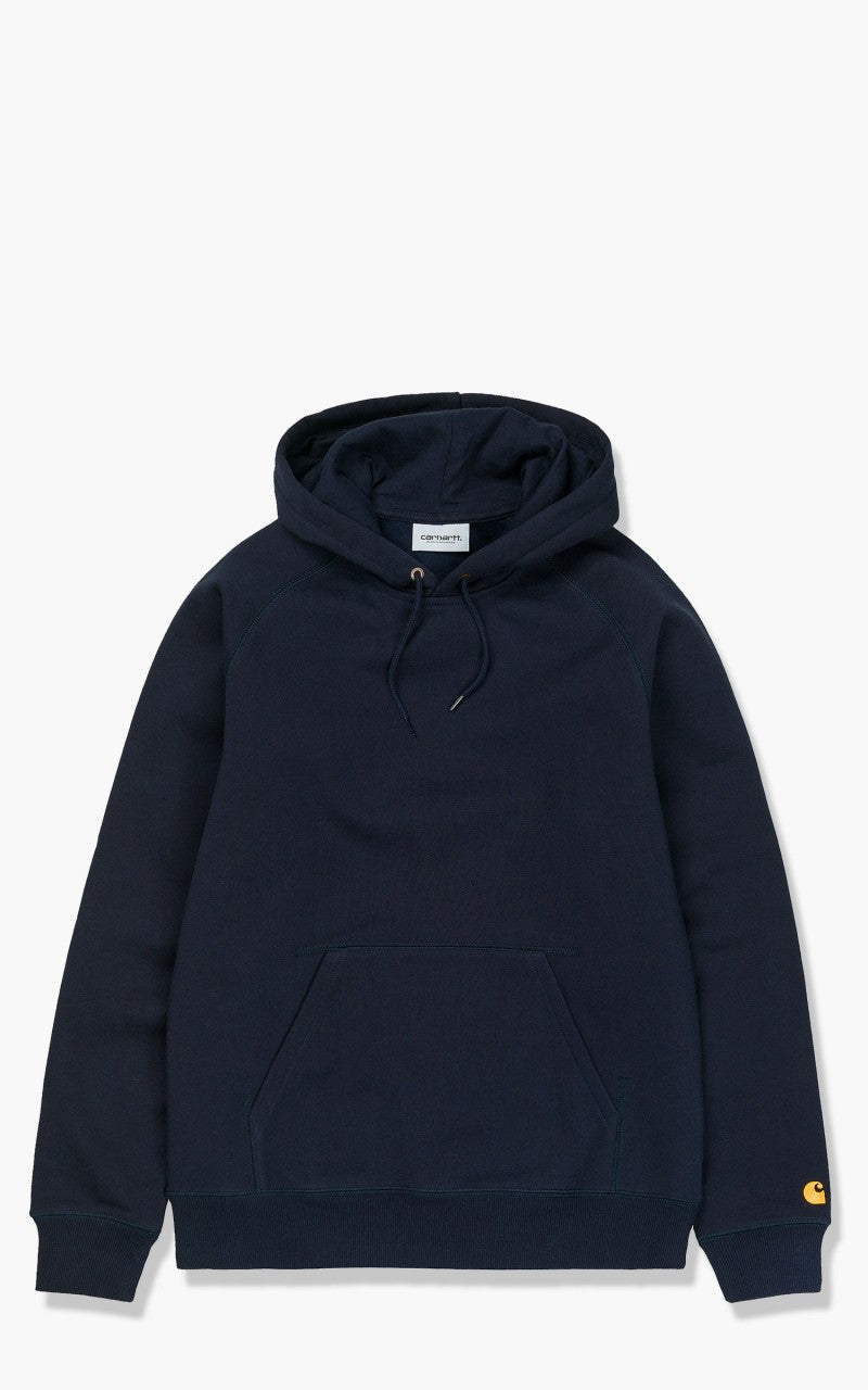 Carhartt WIP Hooded Chase Sweatshirt Dark Navy/Gold