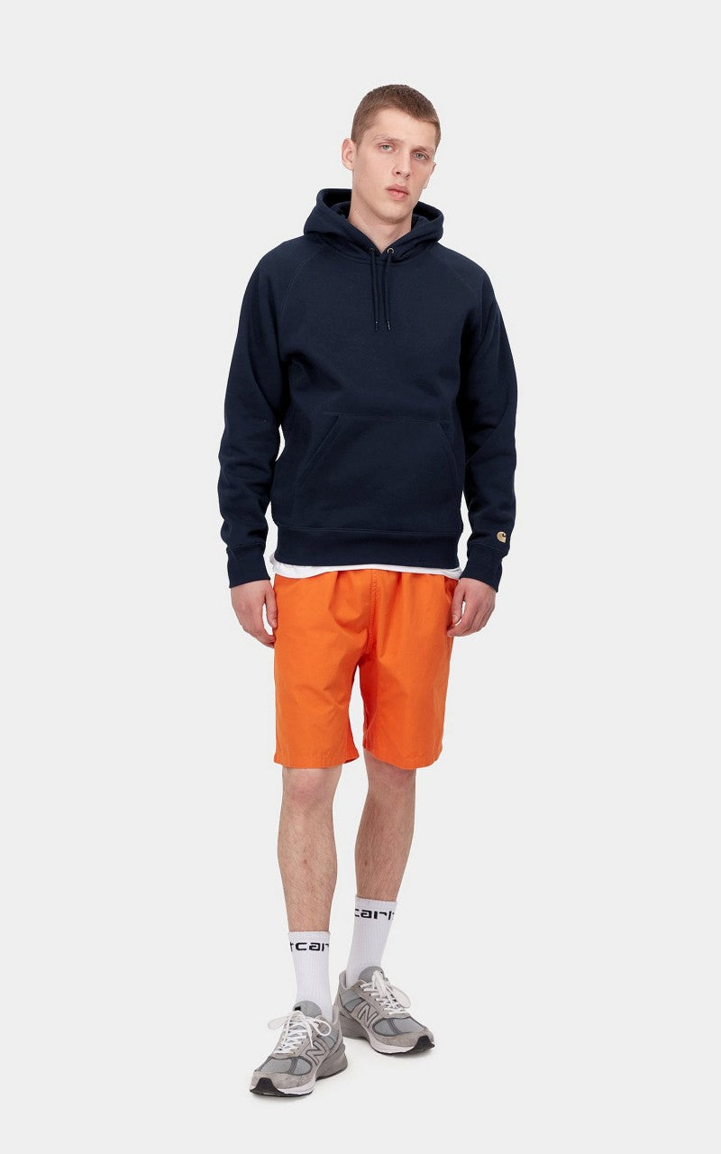 Carhartt WIP Hooded Chase Sweatshirt Dark Navy/Gold