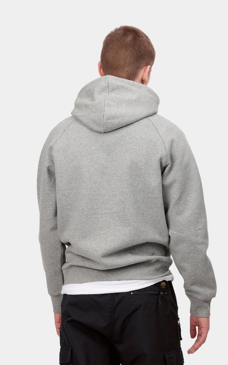 Carhartt WIP Hooded Chase Sweatshirt Grey Heather/Gold