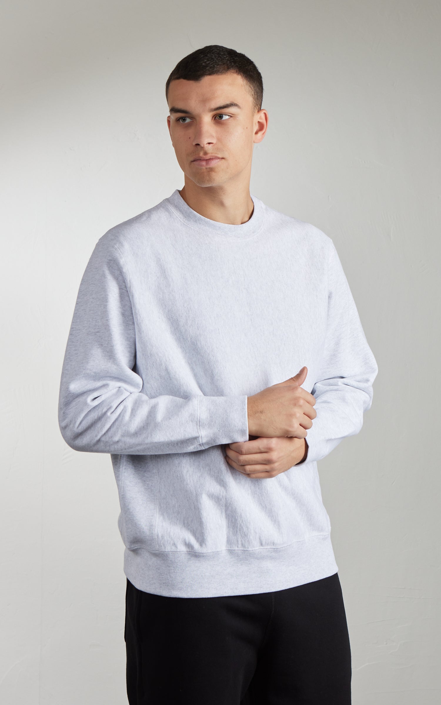House Of Blanks Heavyweight Crewneck Sweatshirt Heather Ash