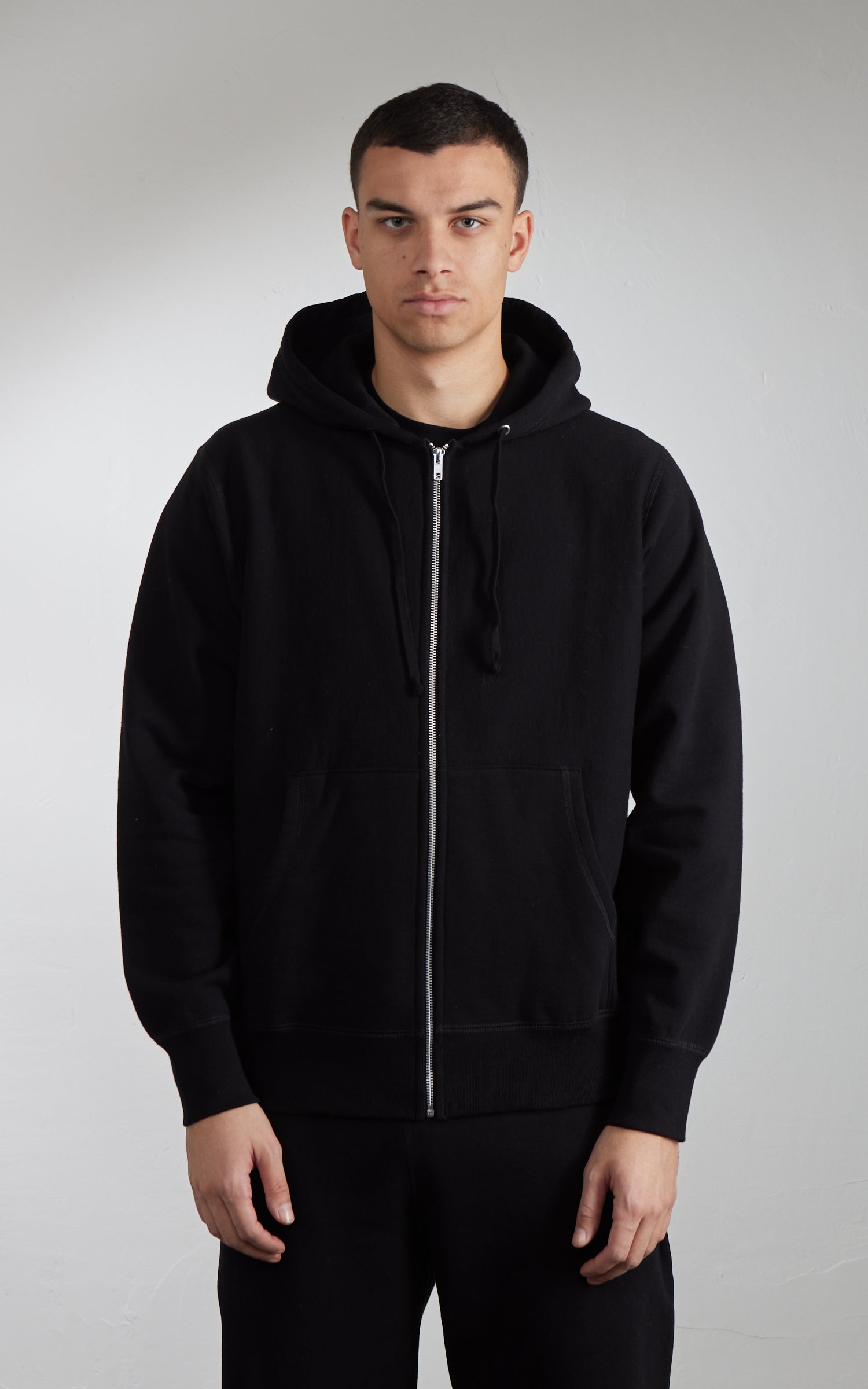 House Of Blanks Heavyweight Zip Hooded Sweatshirt Black
