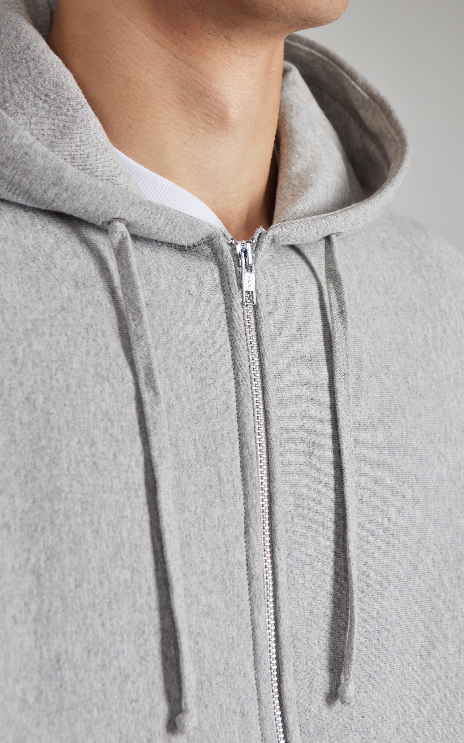 House Of Blanks Heavyweight Zip Hooded Sweatshirt Heather Grey