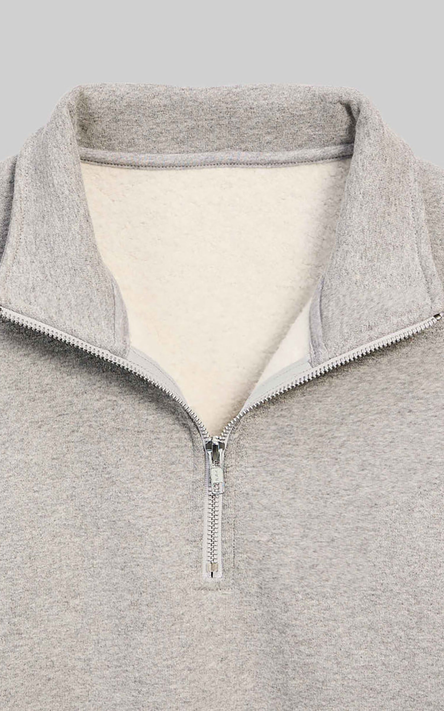 House Of Blanks Heavyweight Quarter Zip Sweatshirt Heather Grey