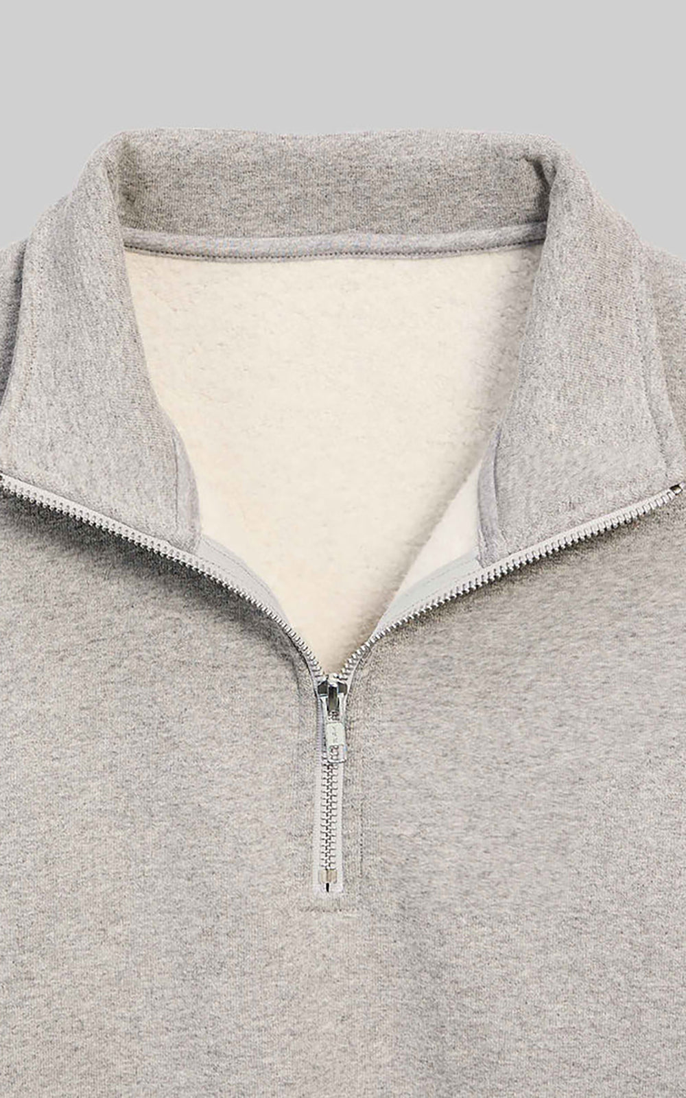 House Of Blanks Heavyweight Quarter Zip Sweatshirt Melangegrau