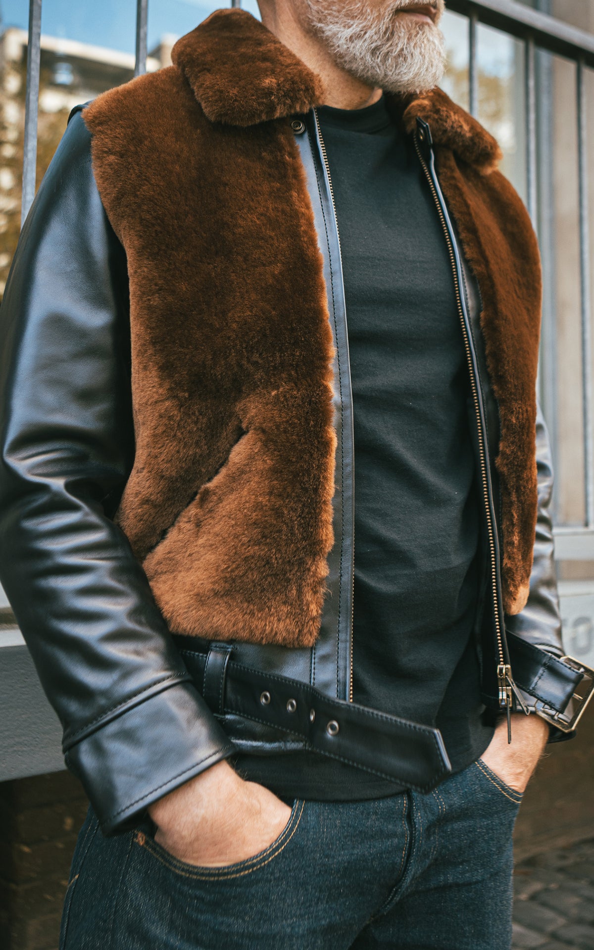 Houston Mouton Grizzly Jacket Brown