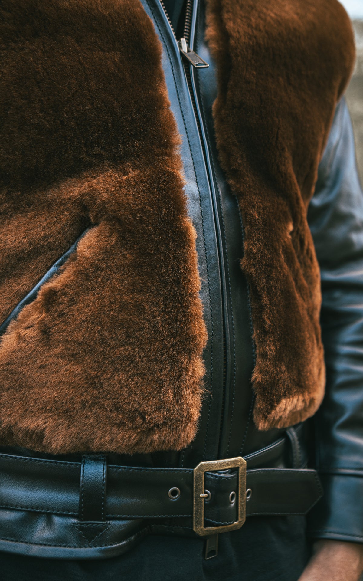 Houston Mouton Grizzly Jacket Brown