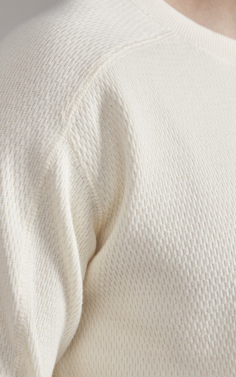 Houston Heavy Thermal L/S Henley Offwhite