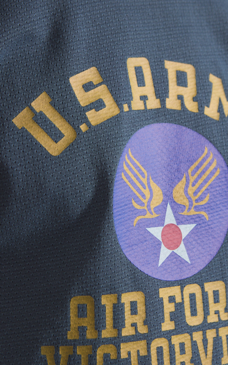 Houston Mesh Cotton (U.S. Army Air Force) Print T-Shirt Navy