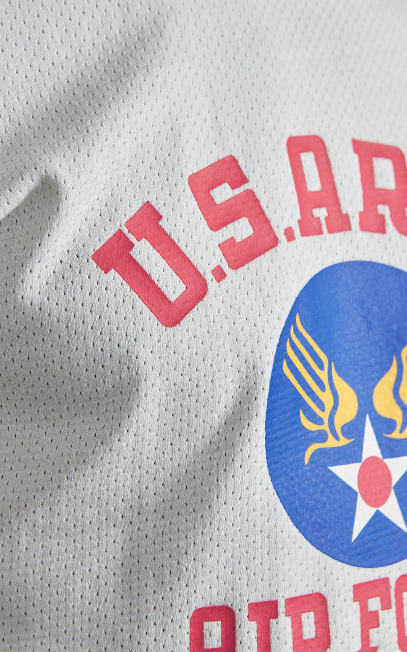 Houston Mesh Cotton (U.S. Army Air Force) Print T-Shirt Off White