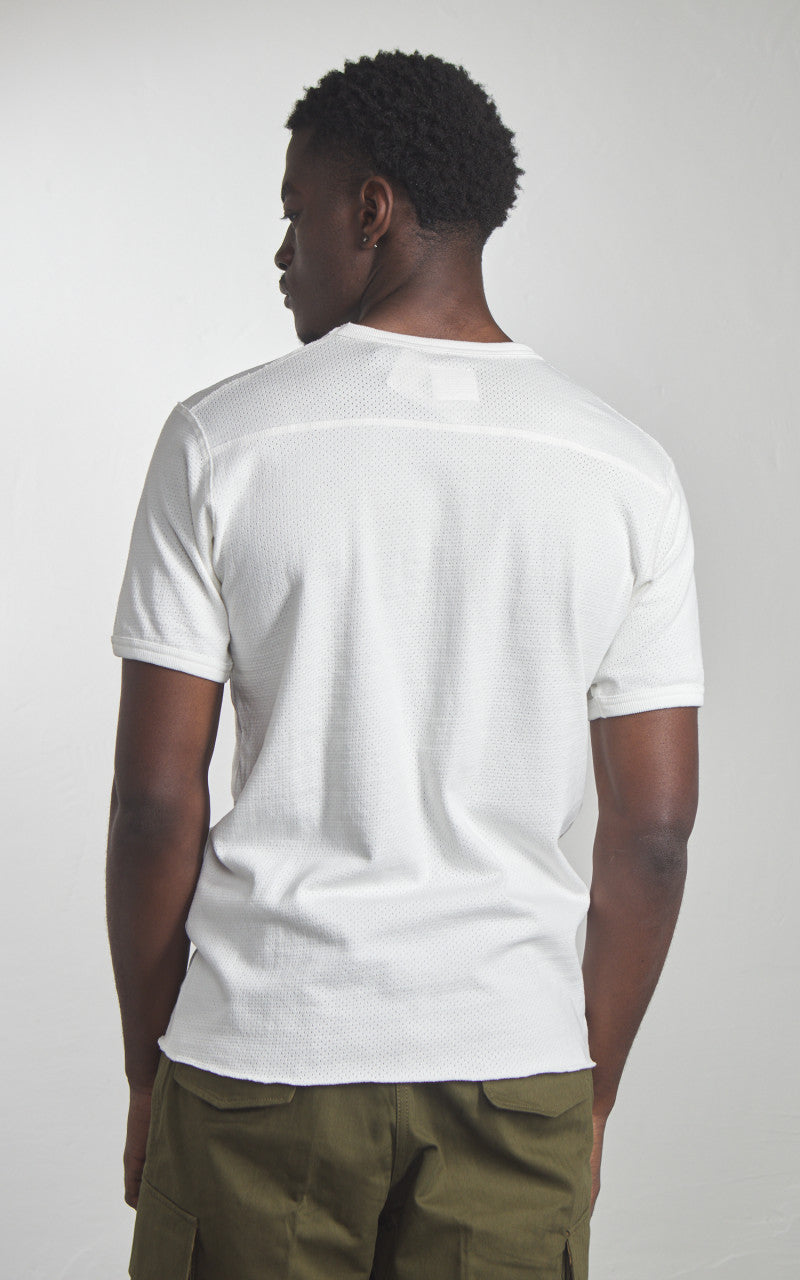 Houston Mesh Cotton (U.S. Army Air Force) Print T-Shirt Off White