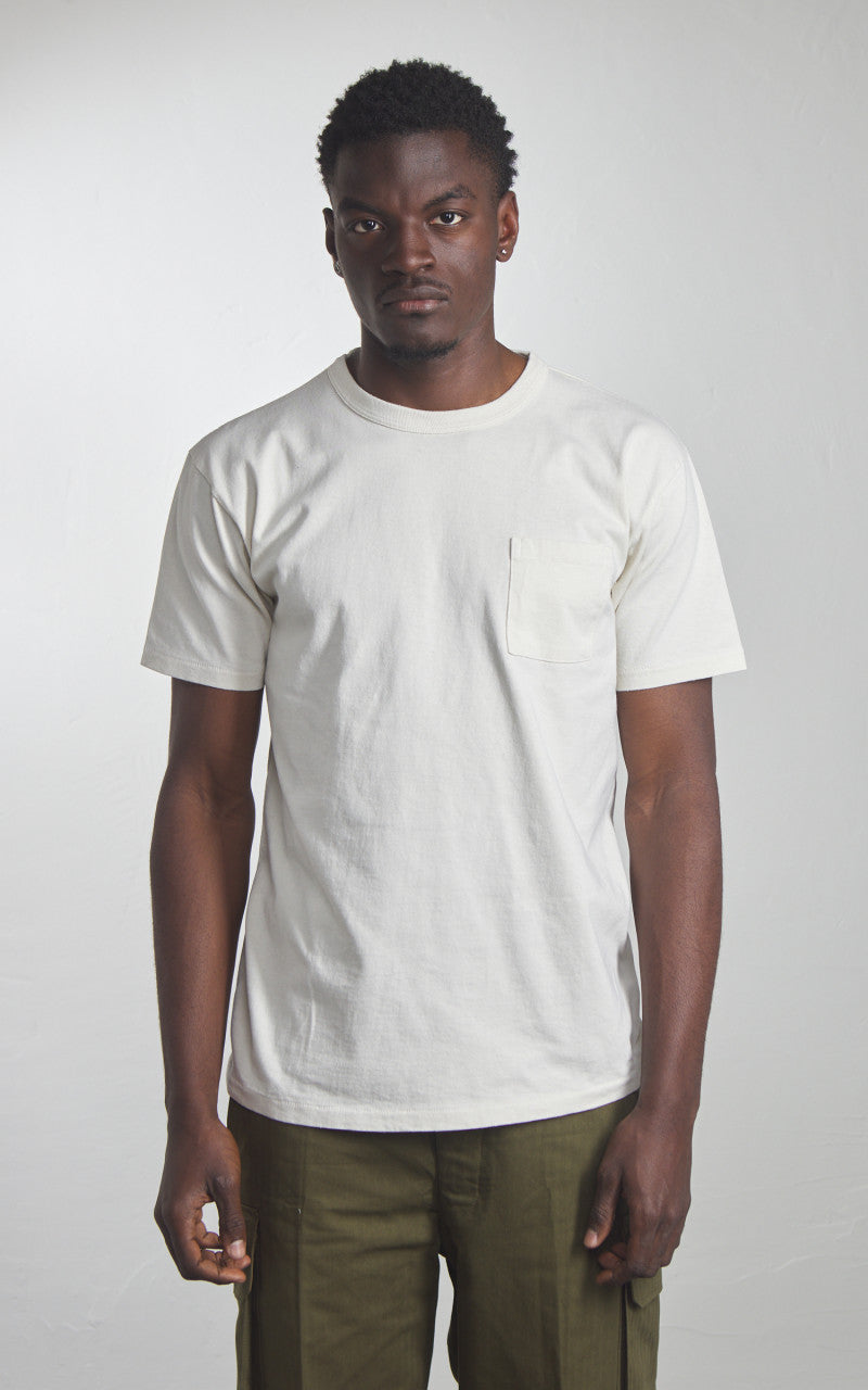 Houston Pigment Dyed Pocket T-Shirt Off White