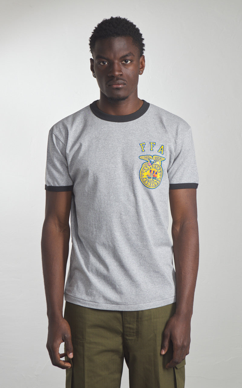 Houston FFA Ringer T-Shirt Grey/Black
