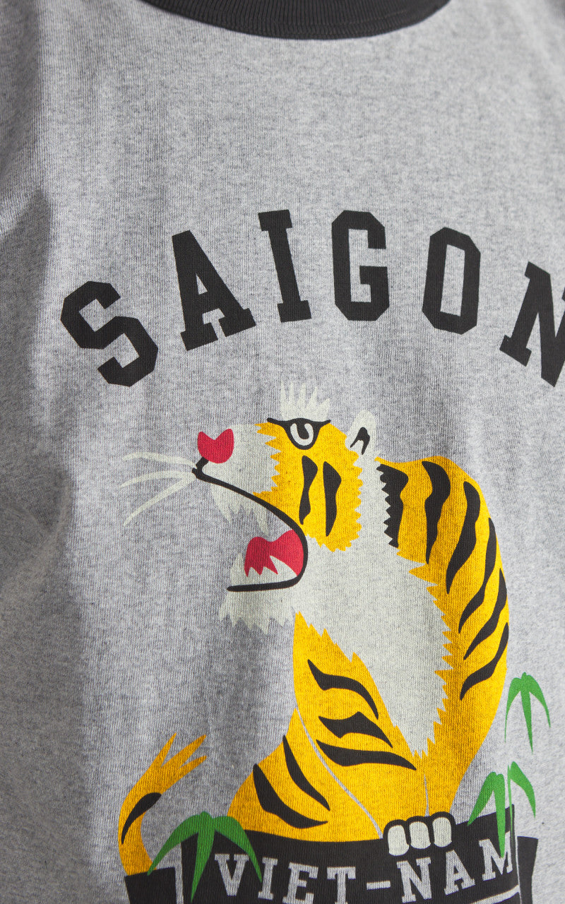 Houston Tiger Ringer T-Shirt Grey/Black
