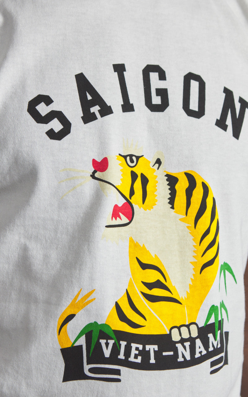 Houston Tiger Ringer T-Shirt White/Navy