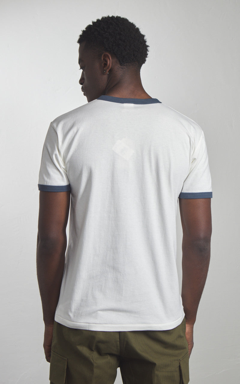 Houston Tiger Ringer T-Shirt White/Navy