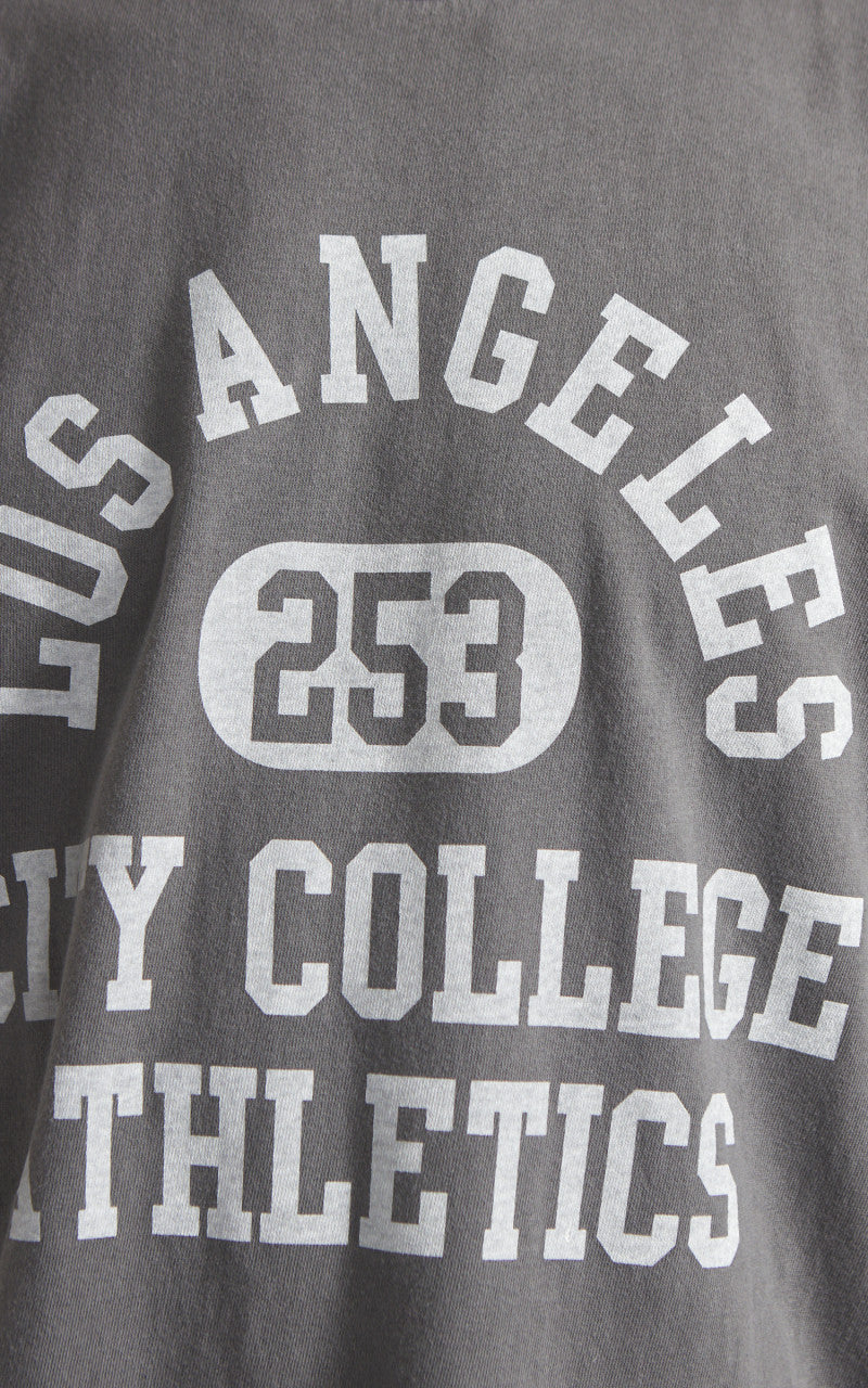 Houston Pigment Dyed (Los Angeles) Print T-Shirt Black