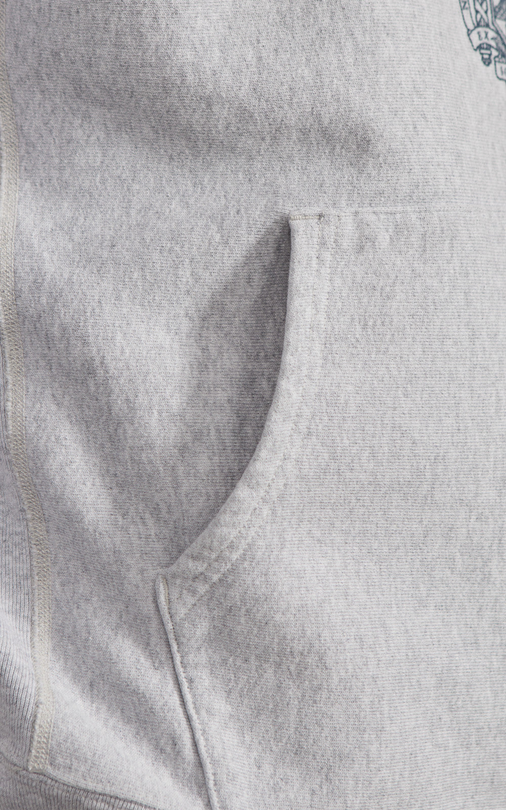 Houston U.S. Cotton R/V Hoodie (Navy) Print Heather Grey