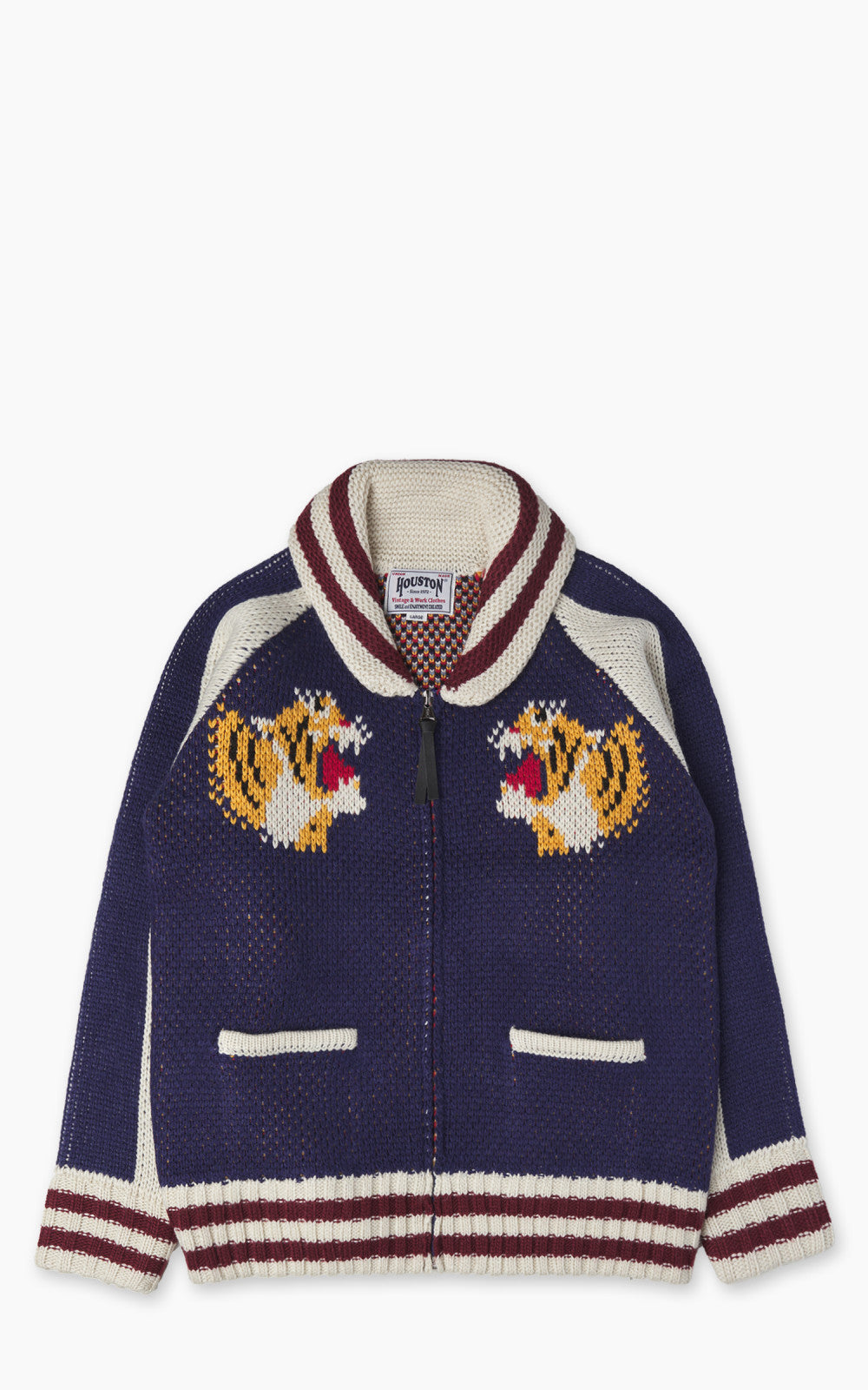ジャケット・アウター Houston COWICHAN SWEATER (TIGER) Houston Souvenir (Tiger) Cowichan Sweater Blue