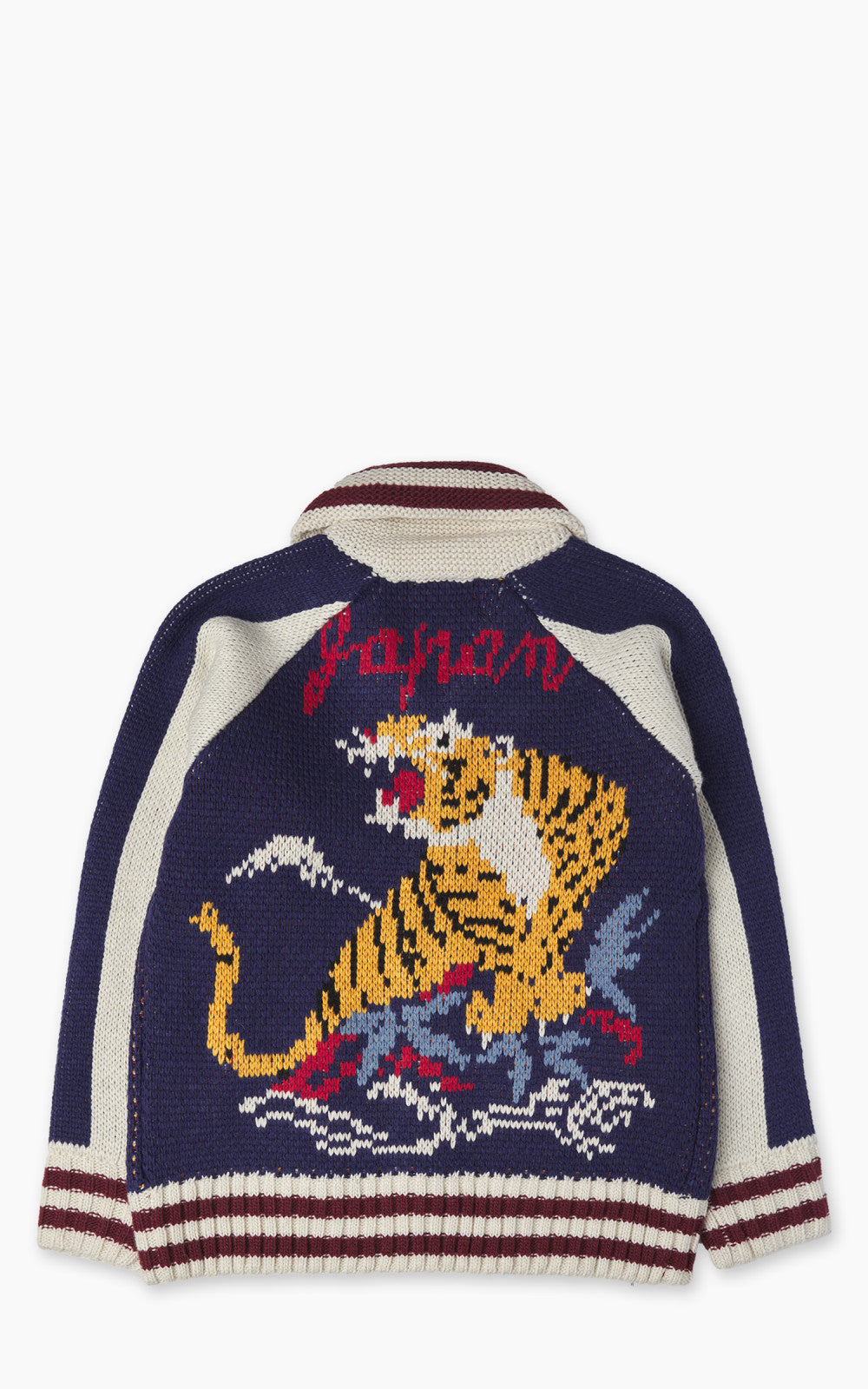 Houston Souvenir (Tiger) Cowichan Sweater Blue