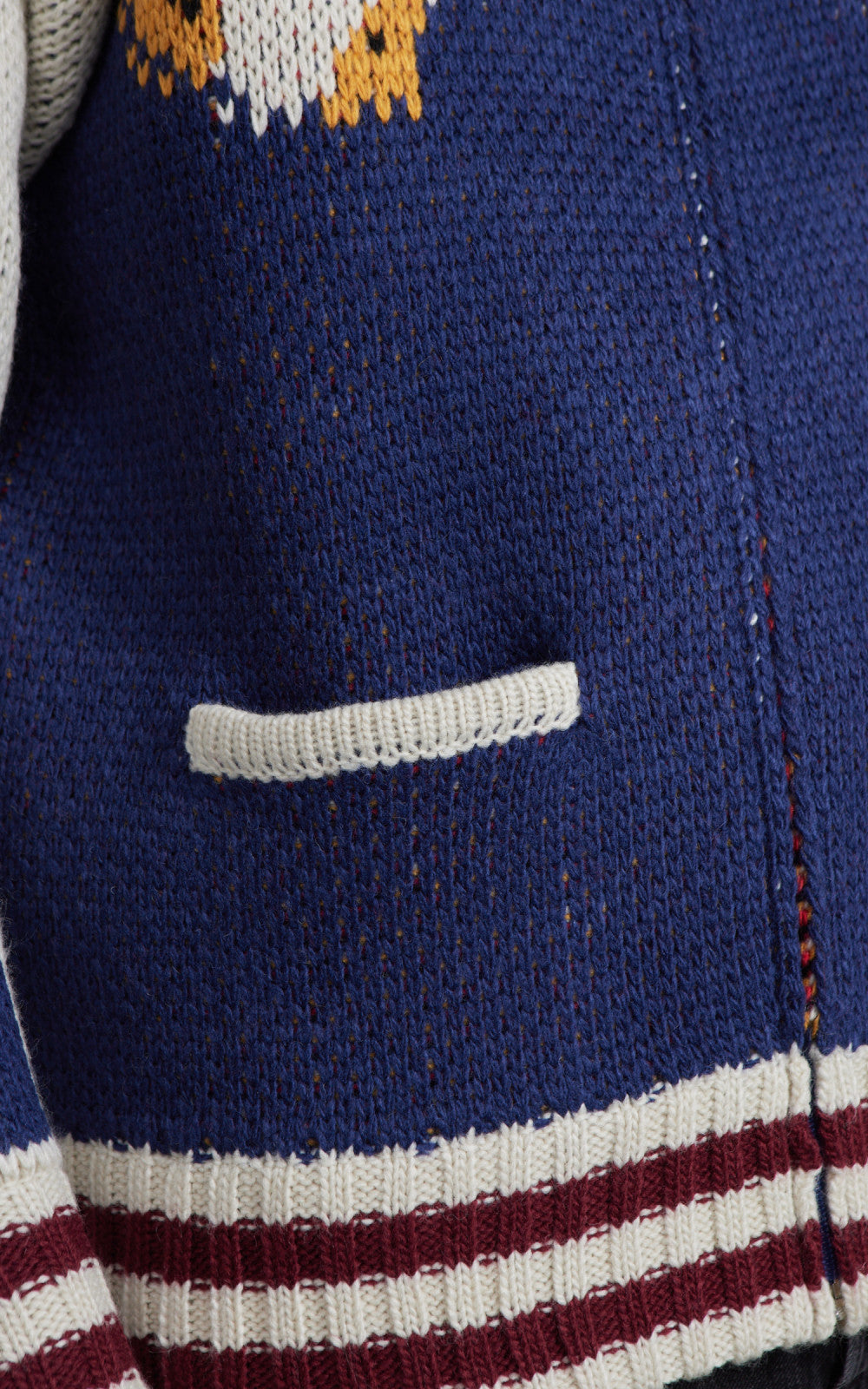 Houston Souvenir (Tiger) Cowichan Sweater Blue