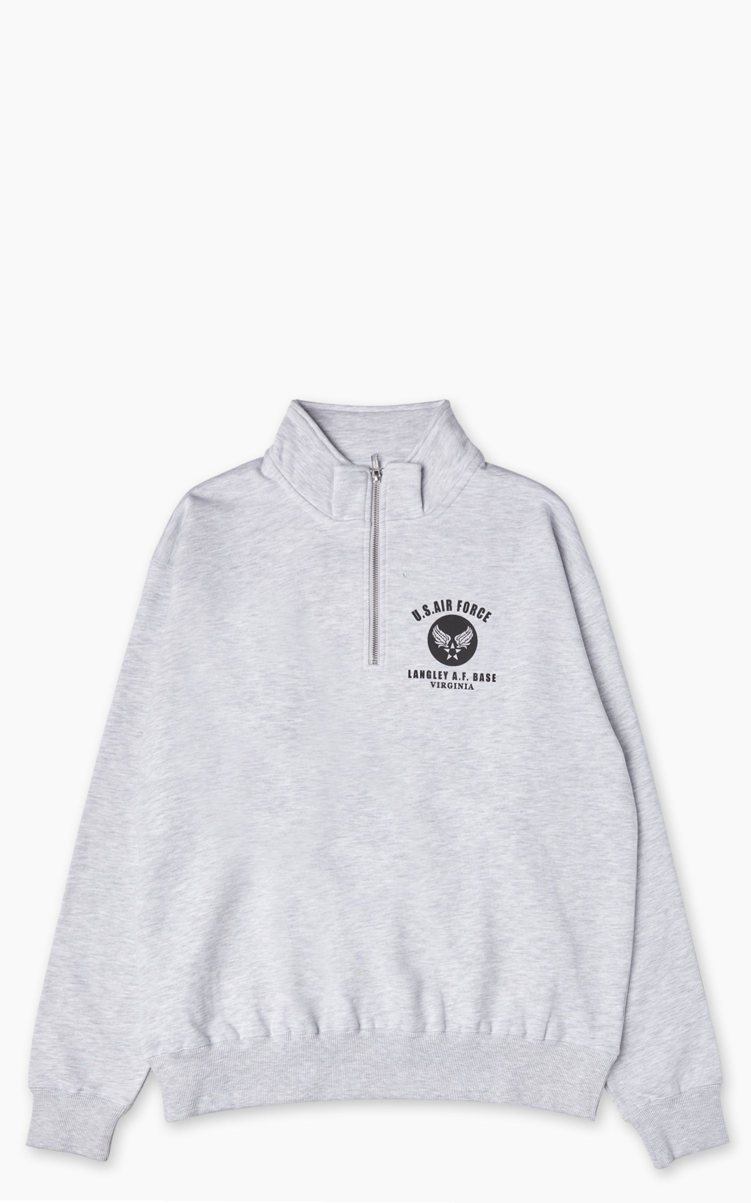 HYEON シュークリームブルゾン Houston Half Zip Sweatshirt US Air Force Grey