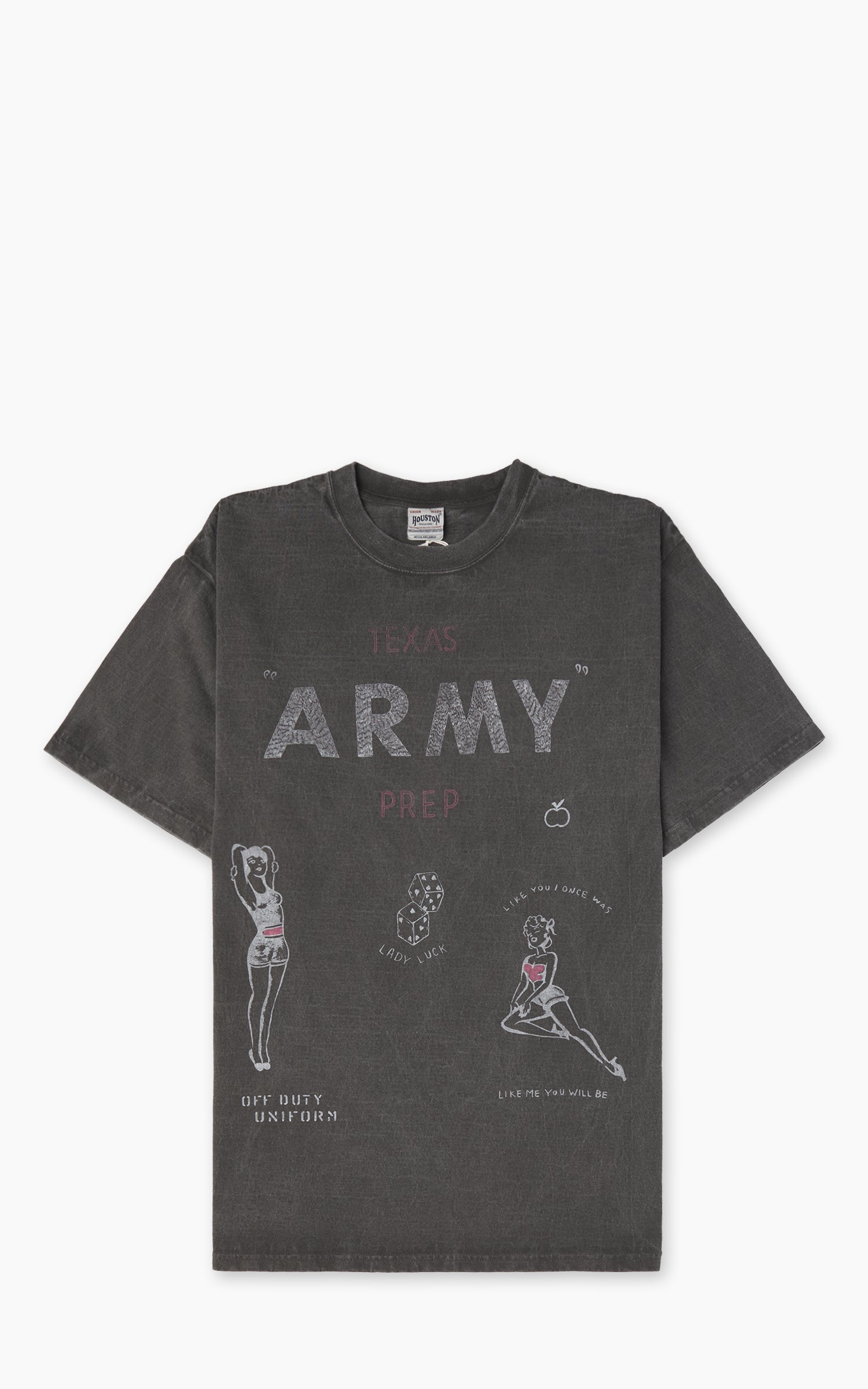 Houston (Army) Pigment Print T-Shirt Black