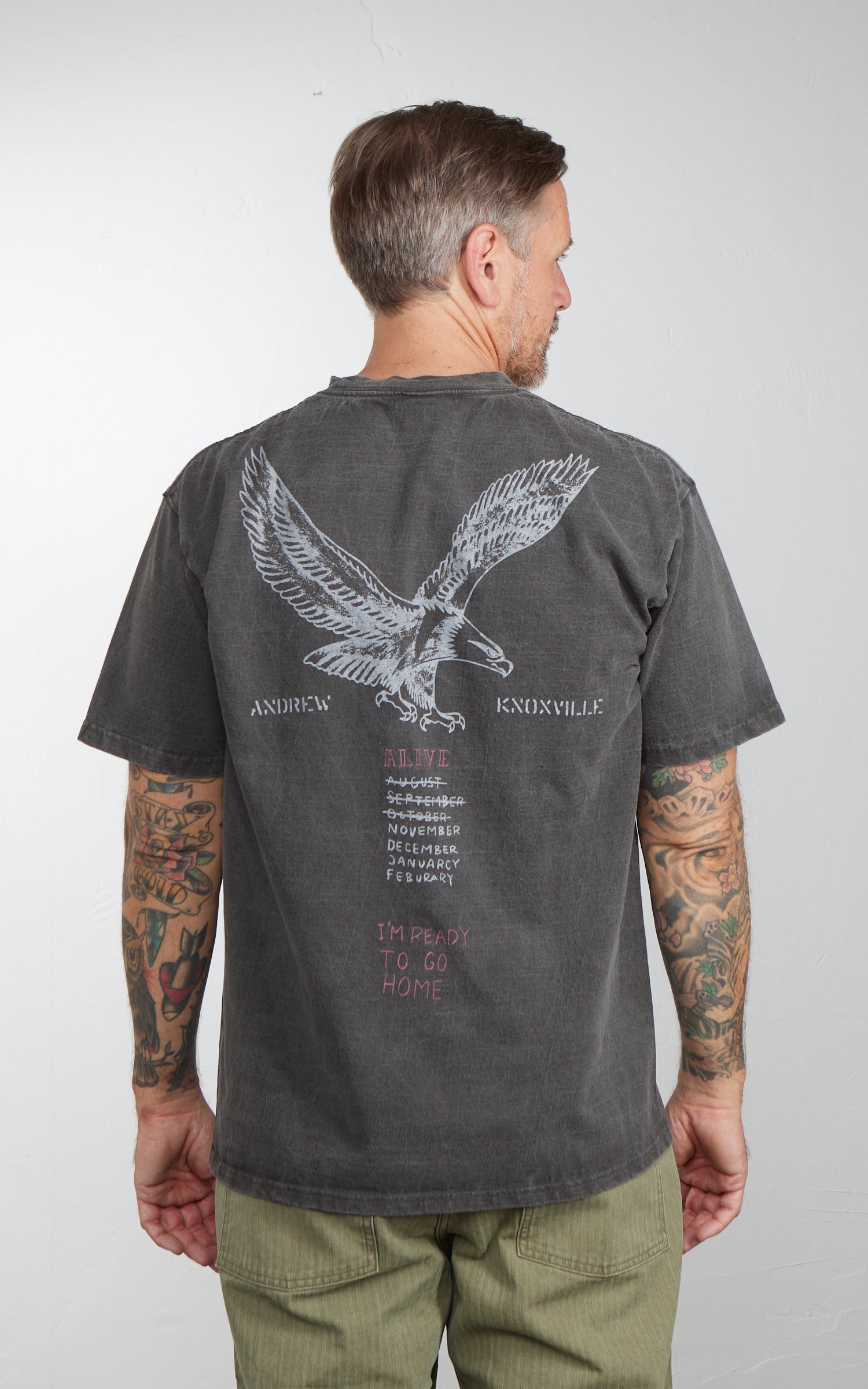 Houston (Army) Pigment Print T-Shirt Black
