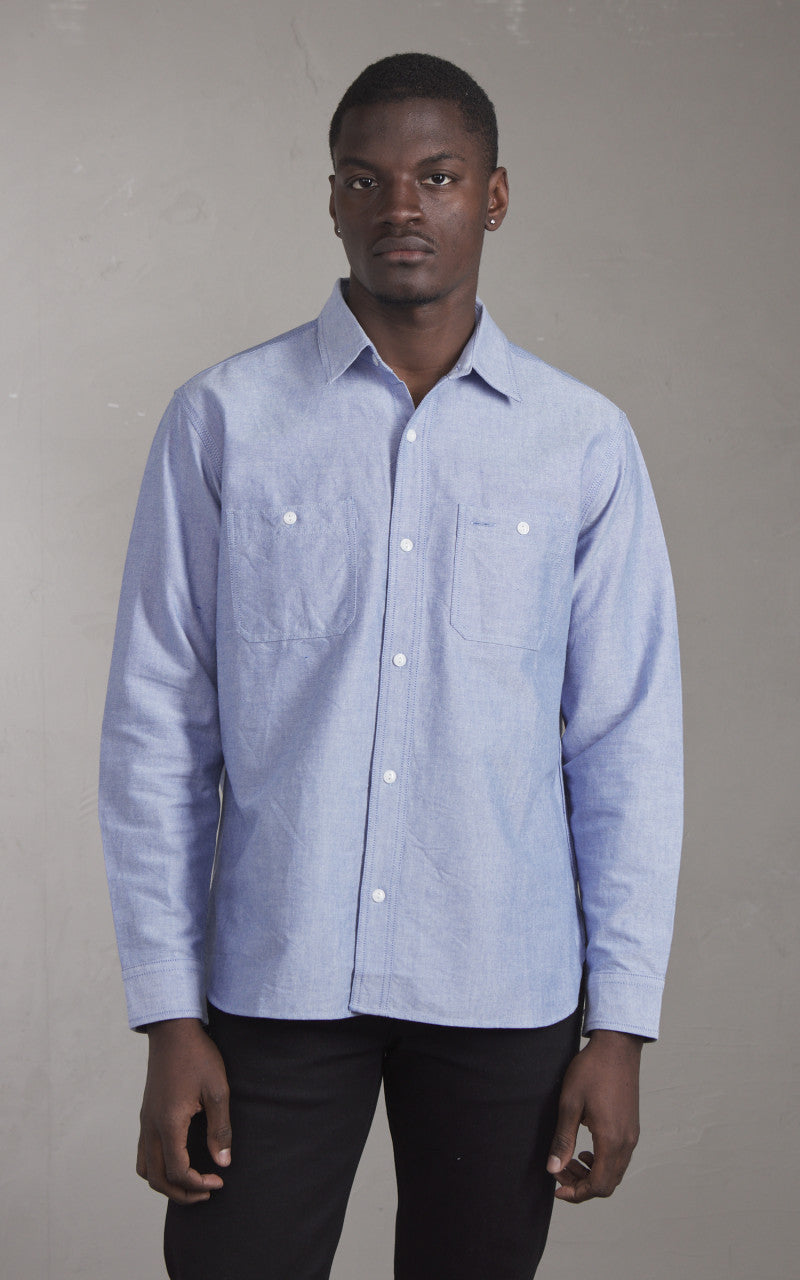 Houston Oxford Work Shirt Chambray Blue