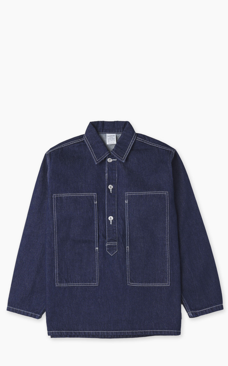 Houston Cone Denim Army Pullover Shirt Indigo One Wash