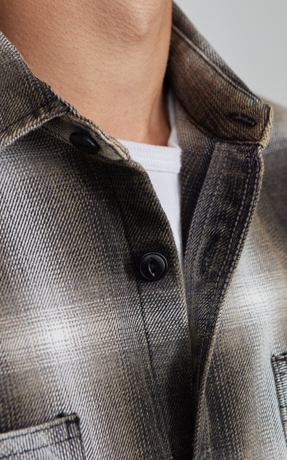 Houston Vintage Ombre Check Viyella Shirt Black