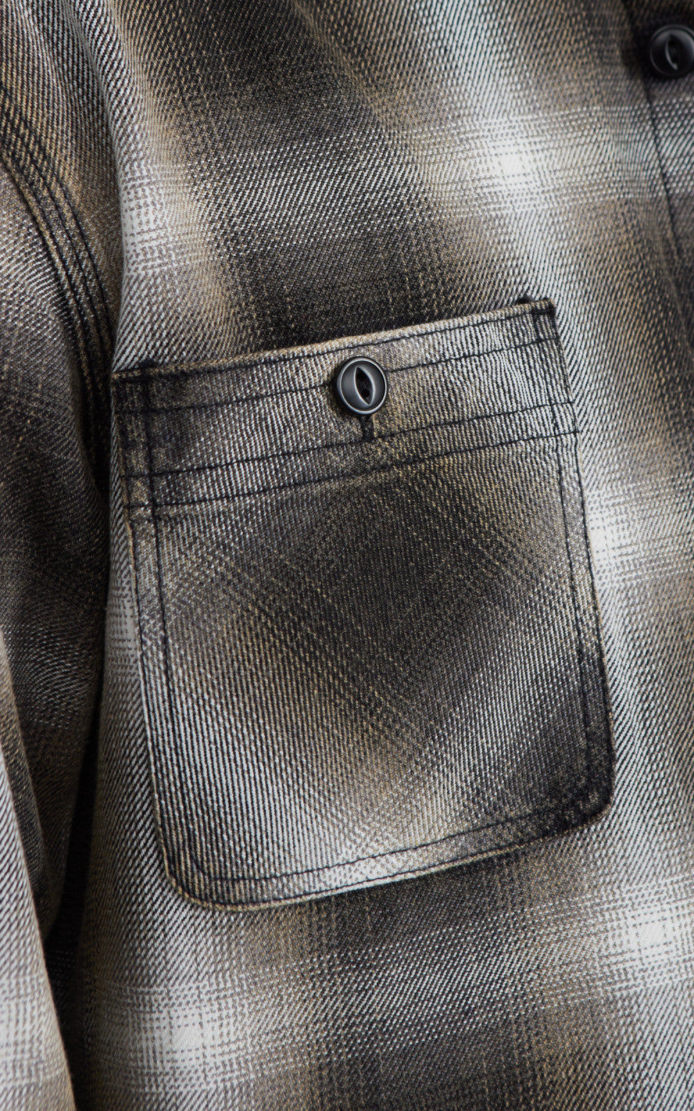 Houston Vintage Ombre Check Viyella Shirt Black