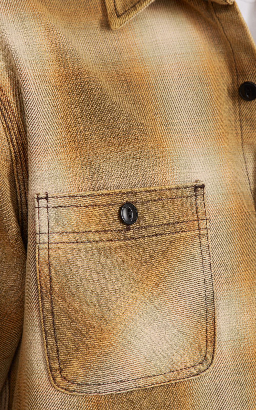 Houston Vintage Ombre Check Viyella Shirt Khaki