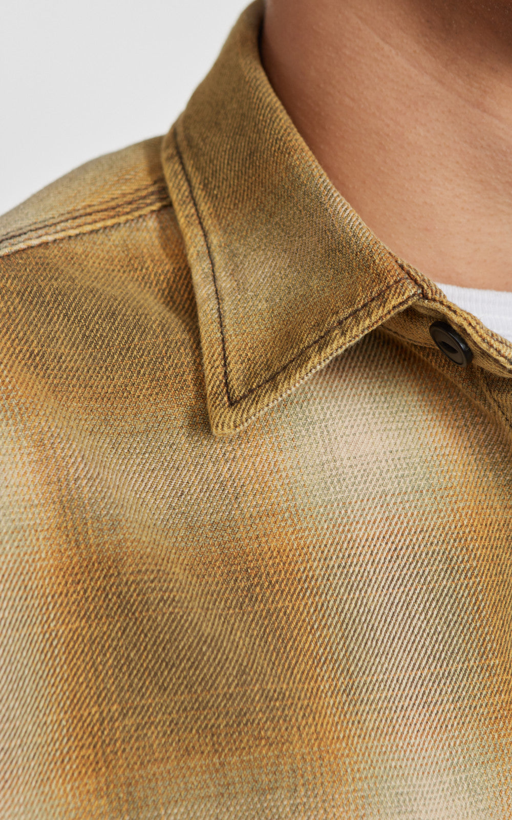 Houston Vintage Ombre Check Viyella Shirt Khaki