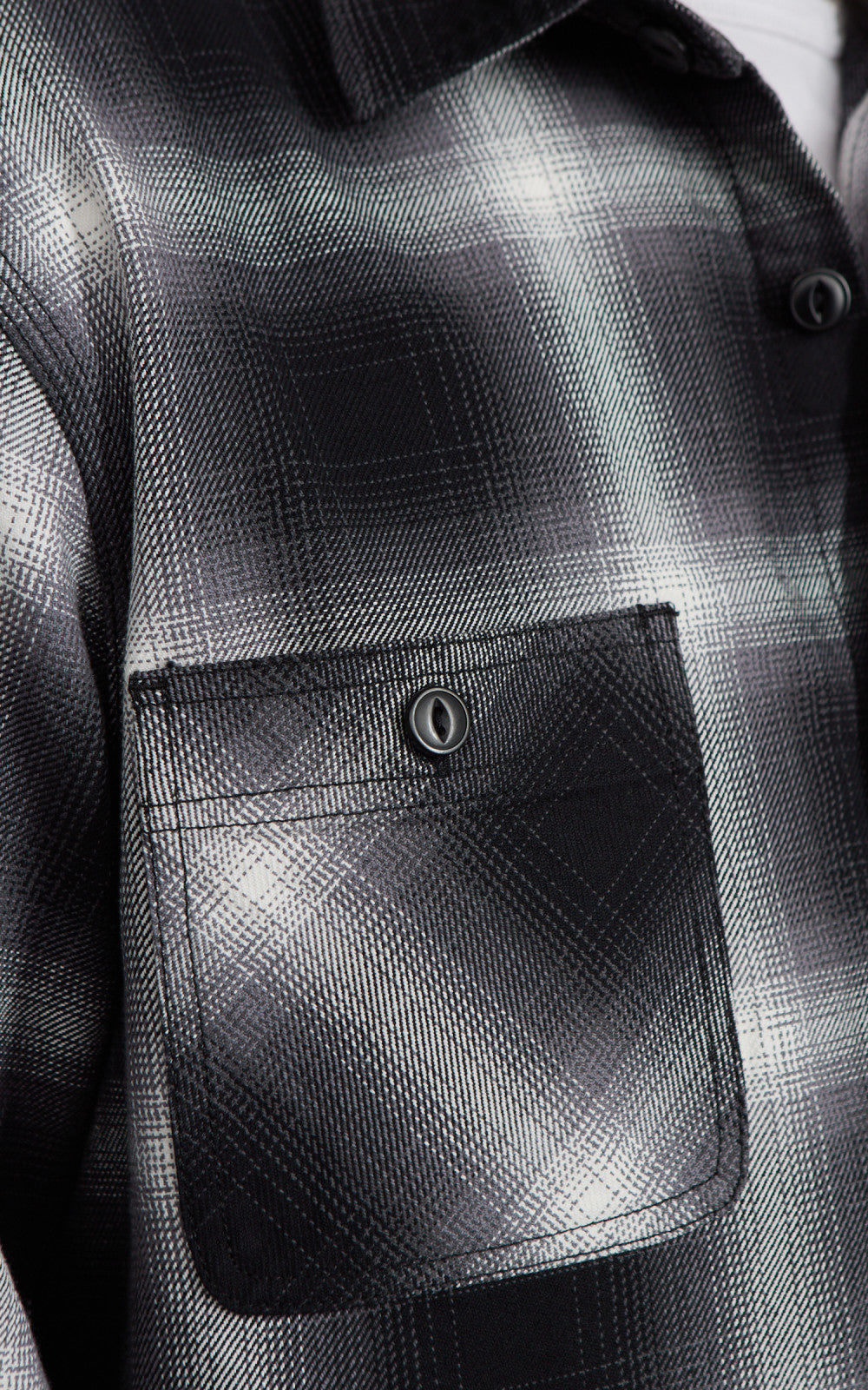 Houston Ombre Check Viyella Shirt Black