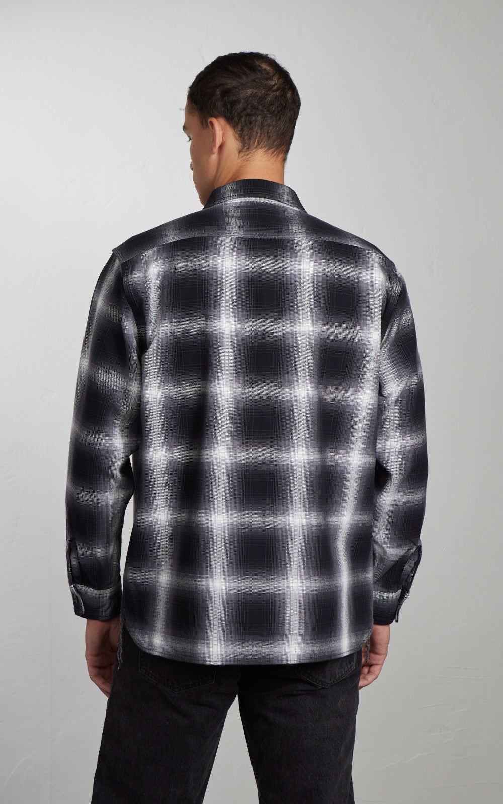 Houston Ombre Check Viyella Shirt Black